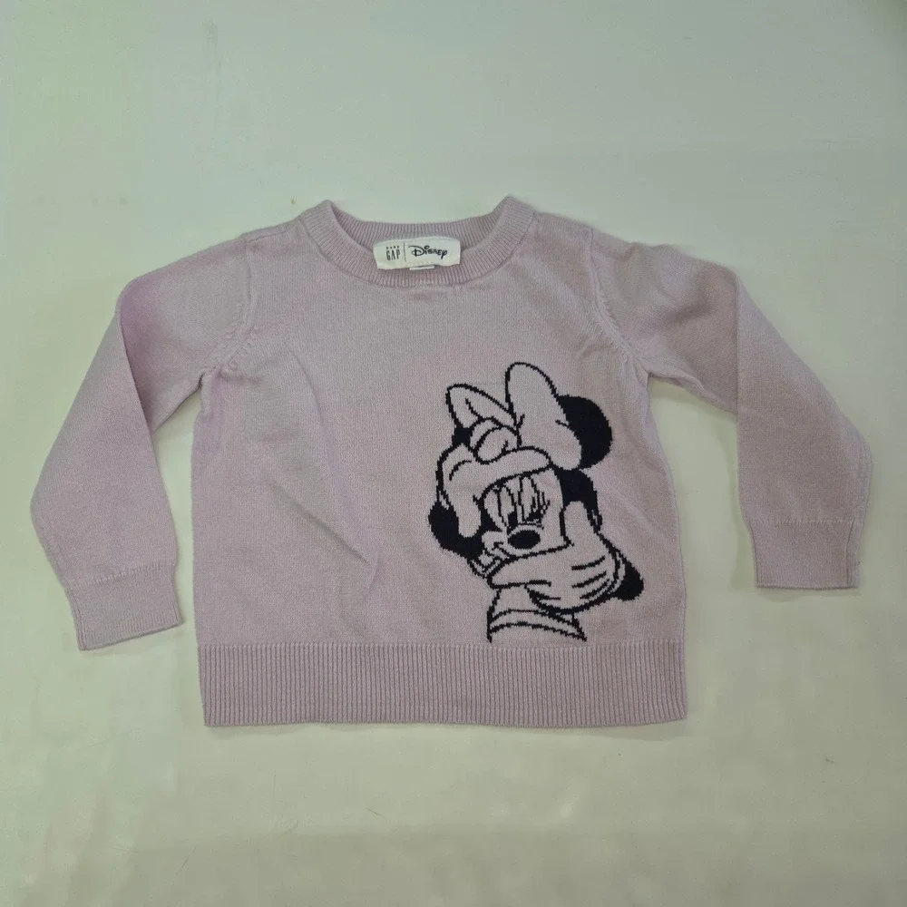 Baby Gap Disney Sweater Baby 18-24 Months Purple Minnie Mouse Lavender Frost